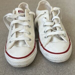 Converse Kids White and Red Sneakers